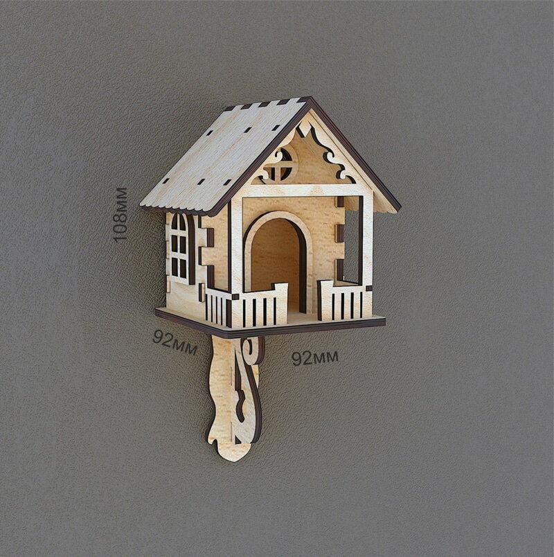 Intra απο ξύλο plywood 3mm-4mm πάχος - Επιτοίχιος Τροφοδότης Bird House 4mm Δίασταση 40x50 cm Intraeaxys-r7vmge67