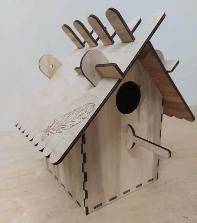 Intra απο ξύλο plywood 3mm-4mm πάχος - Ξύλινη τροφοδοσία πουλιών Wild Birds Nest Garden Decor Δίασταση 30x30 cm Intraeaxys-ro6yxnm7