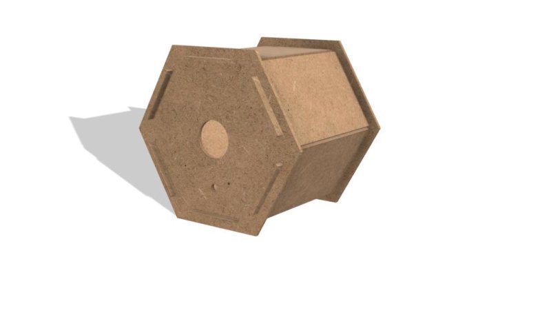 Intra απο ξύλο plywood 3mm-4mm πάχος - Hexagon Bird House Δίασταση 40x50 cm Intraeaxys-ro6dy4m7