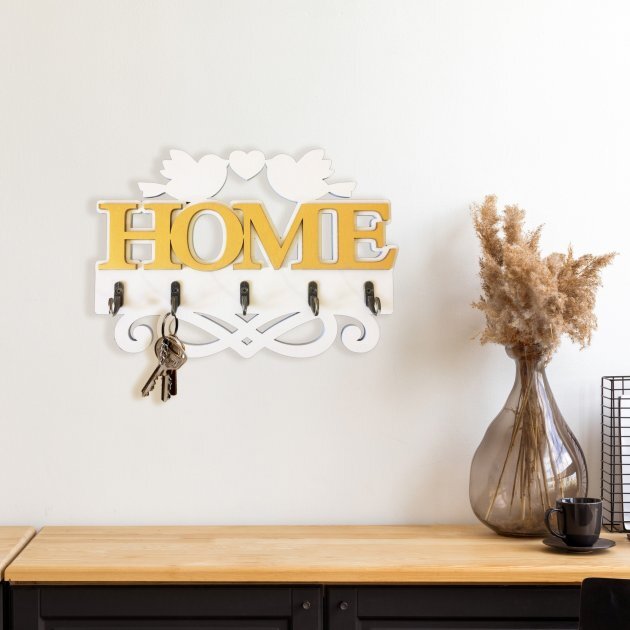 Intra απο ξύλο plywood 3mm-4mm πάχος - Κρεμάστρα κλειδιών για το σπίτι Cute Birds Δίασταση 40x50 cm Intraeaxys-eo0qpv91