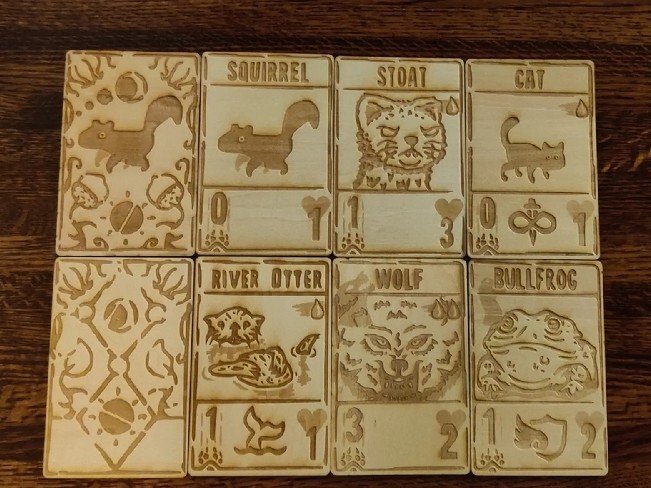 Intra απο ξύλο plywood 3mm-4mm πάχος - Κάρτες κρυπτογράφησης Δίασταση 30x30 cm Intraeaxys-pokm3281