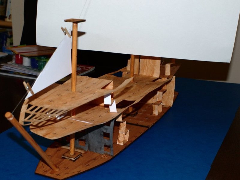 Intra απο ξύλο plywood 3mm-4mm πάχος - Ιστιοφόρο Galleon Δίασταση 30x30 cm Intraeaxys-m1dd6ry1