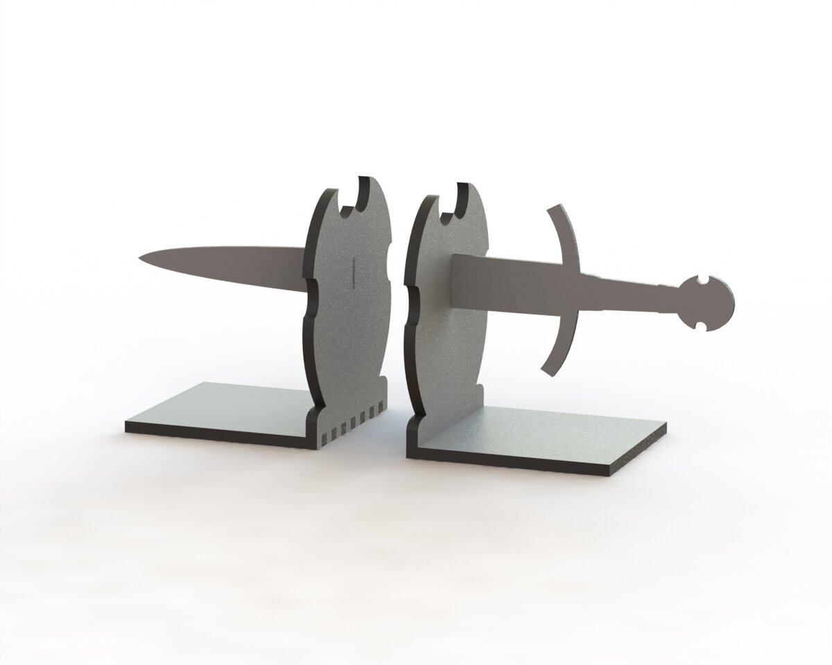 Intra απο ξύλο plywood 3mm-4mm πάχος - Υποστήριξη βιβλίου Sword Δίασταση 30x30 cm Intraeaxys-ro6r93ox