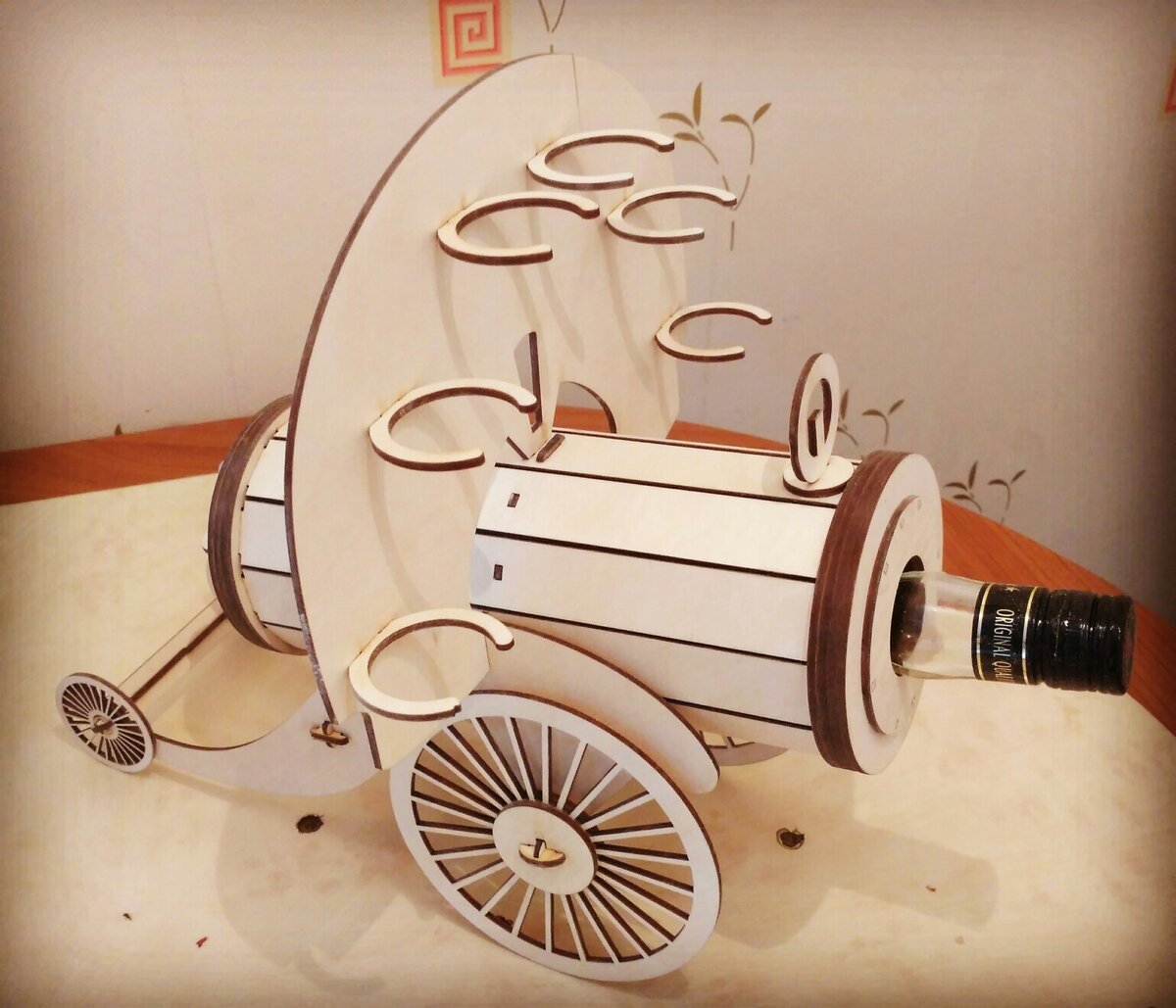 Intra απο ξύλο plywood 3mm-4mm πάχος - Machine Gun Mini Bar Δίασταση 30x30 cm Intraeaxys-r1z25yp1