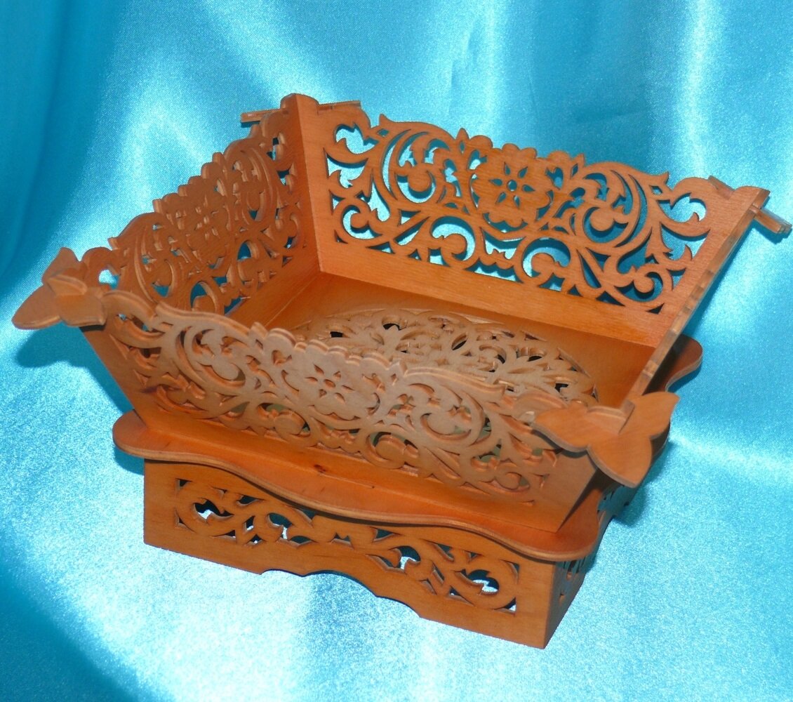 Intra απο ξύλο plywood 3mm-4mm πάχος - Αρχείο PDF Wooden Candy Bowl Δίασταση 30x30 cm Intraeaxys-075yp03o