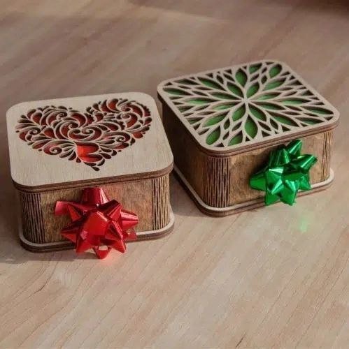 Intra απο ξύλο plywood 3mm-4mm πάχος - Ξύλινο κουτί δώρου Δίασταση 30x30 cm Intraeaxys-m1dd60x1