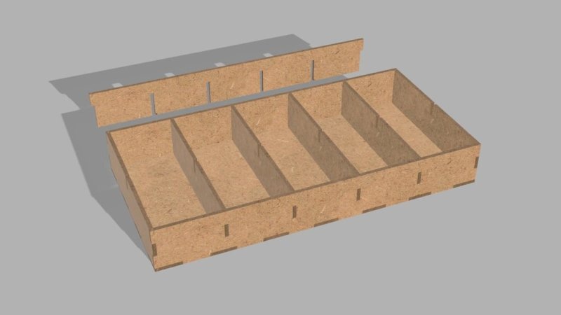 Intra απο ξύλο plywood 3mm-4mm πάχος - Δίσκος με δάχτυλα Fusion 360 Δίασταση 30x30 cm Intraeaxys-91jkdlpo