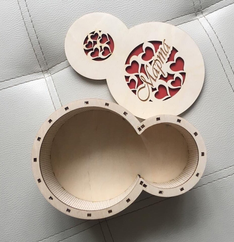 Intra απο ξύλο plywood 3mm-4mm πάχος - Κουτί δώρου για την Παγκόσμια Ημέρα της Γυναίκας 8 Μαρτίου Δίασταση 30x30 cm Intraeaxys-voq26mdo