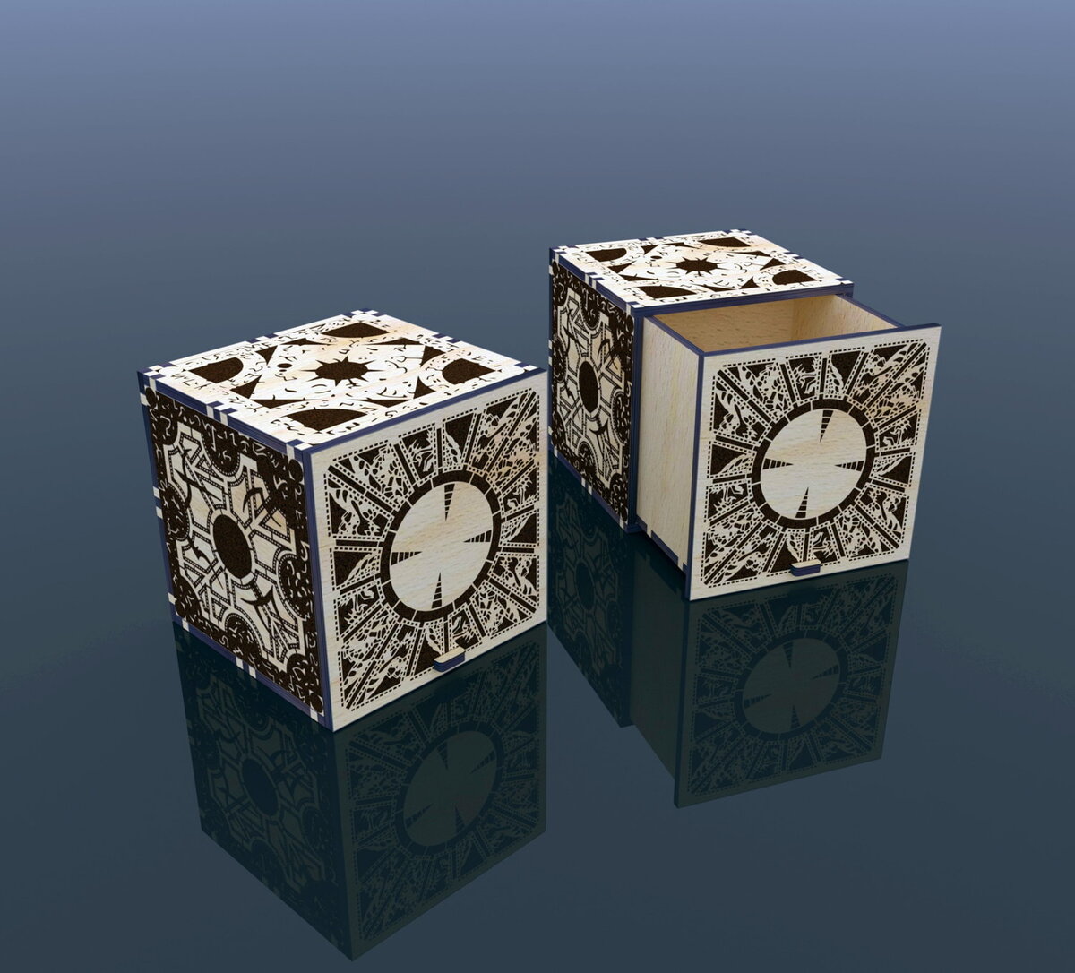 Intra απο ξύλο plywood 3mm-4mm πάχος - Hellraiser Puzzle Box 4mm Δίασταση 30x30 cm Intraeaxys-67wl0yw1