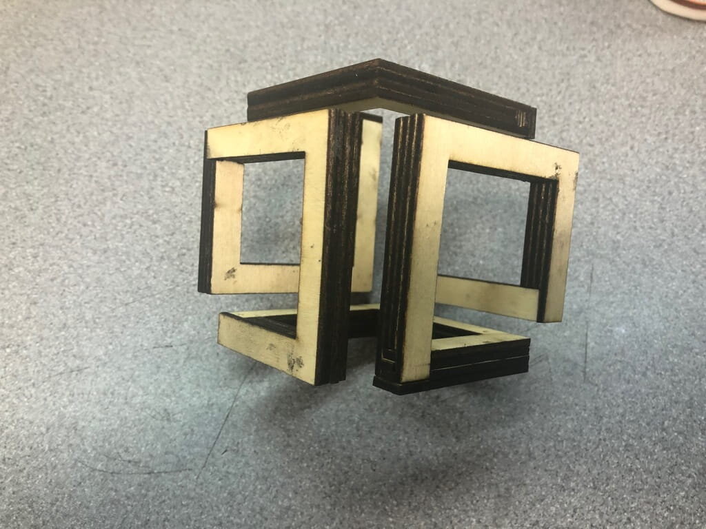 Intra απο ξύλο plywood 3mm-4mm πάχος - Infinity Cube Δίασταση 30x30 cm Intraeaxys-qommvq4o