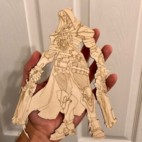 Intra απο ξύλο plywood 3mm-4mm πάχος - Overwatch Reaper Figma Action Figure Δίασταση 30x30 cm Intraeaxys-67wl4w21