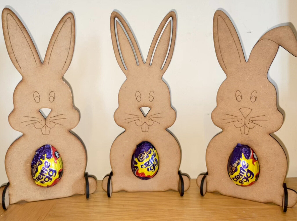 Intra απο ξύλο plywood 3mm-4mm πάχος - Αυγοθήκη λαγουδάκι 3mm Δίασταση 30x30 cm Intraeaxys-eo4q3x87