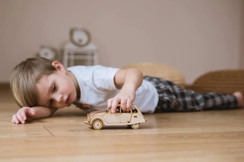 Intra απο ξύλο plywood 3mm-4mm πάχος - Citroen 2CV 3D παζλ Δίασταση 30x30 cm Intraeaxys-67wl5581