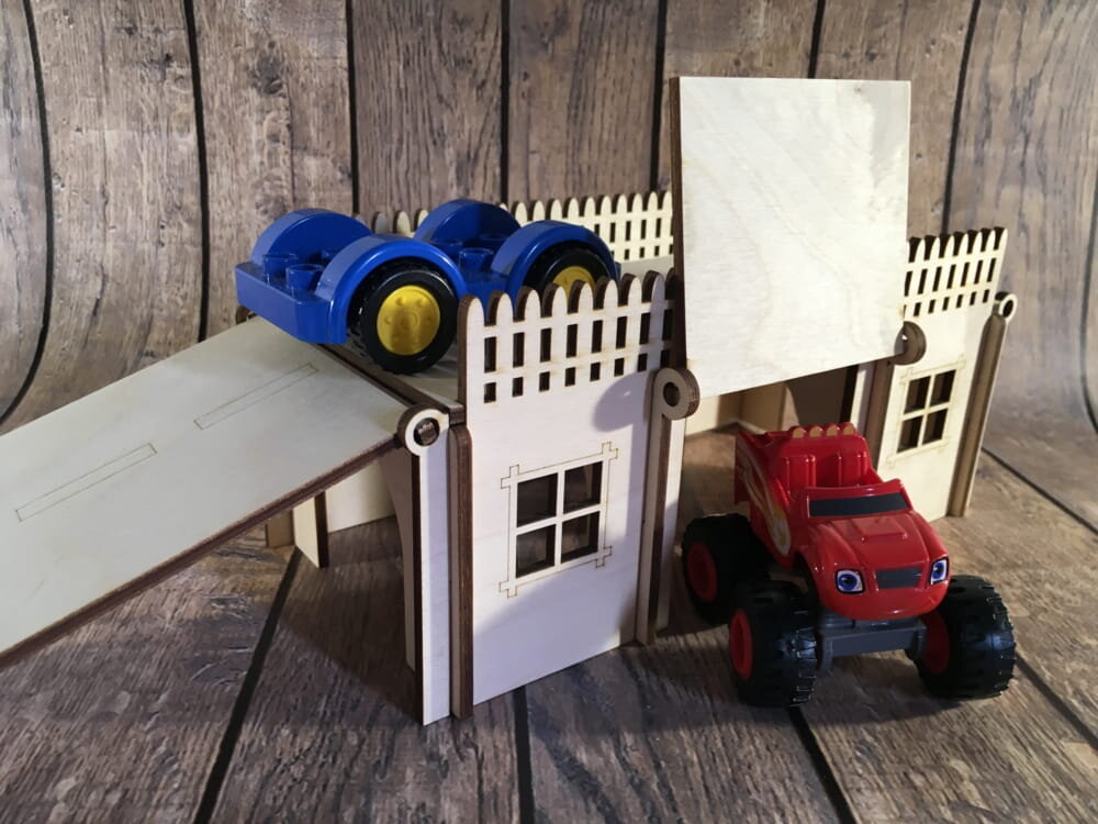 Intra απο ξύλο plywood 3mm-4mm πάχος - Μηχανικό κατάστημα 3D μοντέλο Δίασταση 30x30 cm Intraeaxys-joedy891