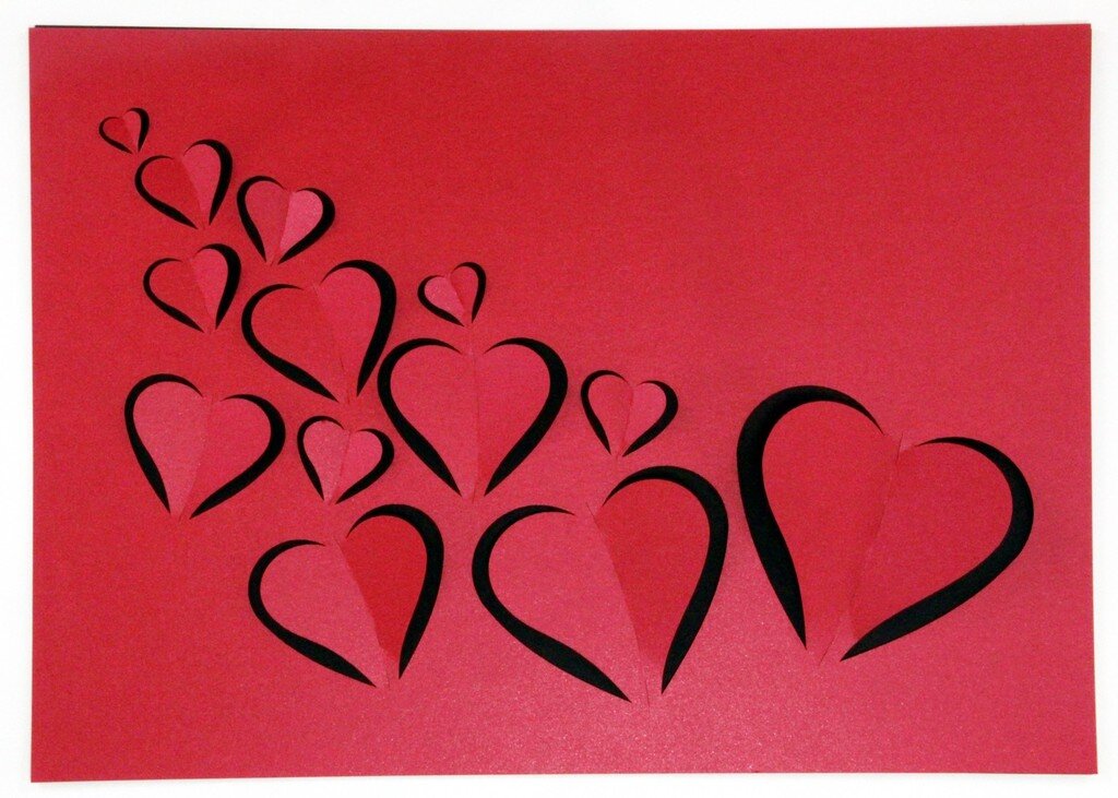 Intra απο ξύλο plywood 3mm-4mm πάχος - Χαρτί κάρτα για την ημέρα του Αγίου Βαλεντίνου Flying Hearts Δίασταση 30x30 cm Intraeaxys-m1d69937