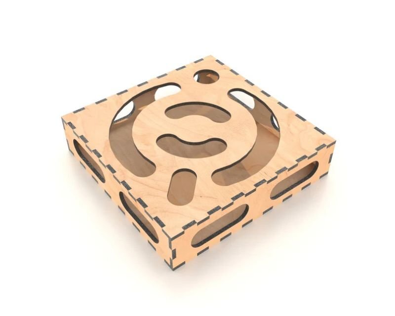 Intra απο ξύλο plywood 3mm-4mm πάχος - Cat Play Box Cat Maze Box Δίασταση 30x30 cm Intraeaxys-r1zq06n1