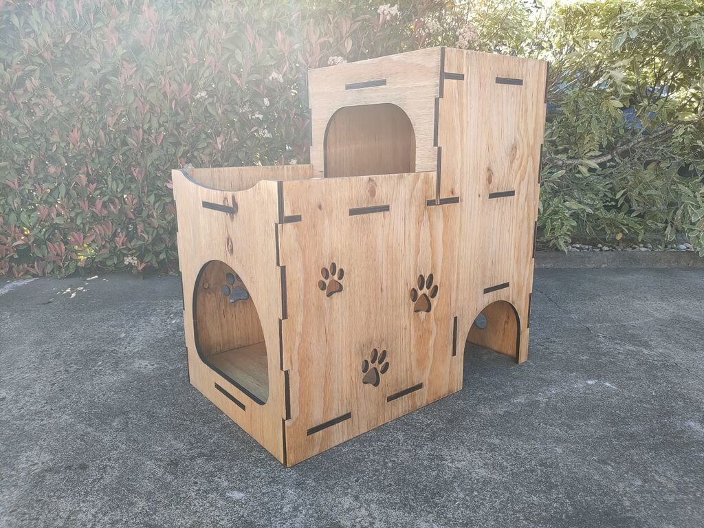 Intra απο ξύλο plywood 3mm-4mm πάχος - Pet Cubby Δίασταση 30x30 cm Intraeaxys-zo9yg0x7