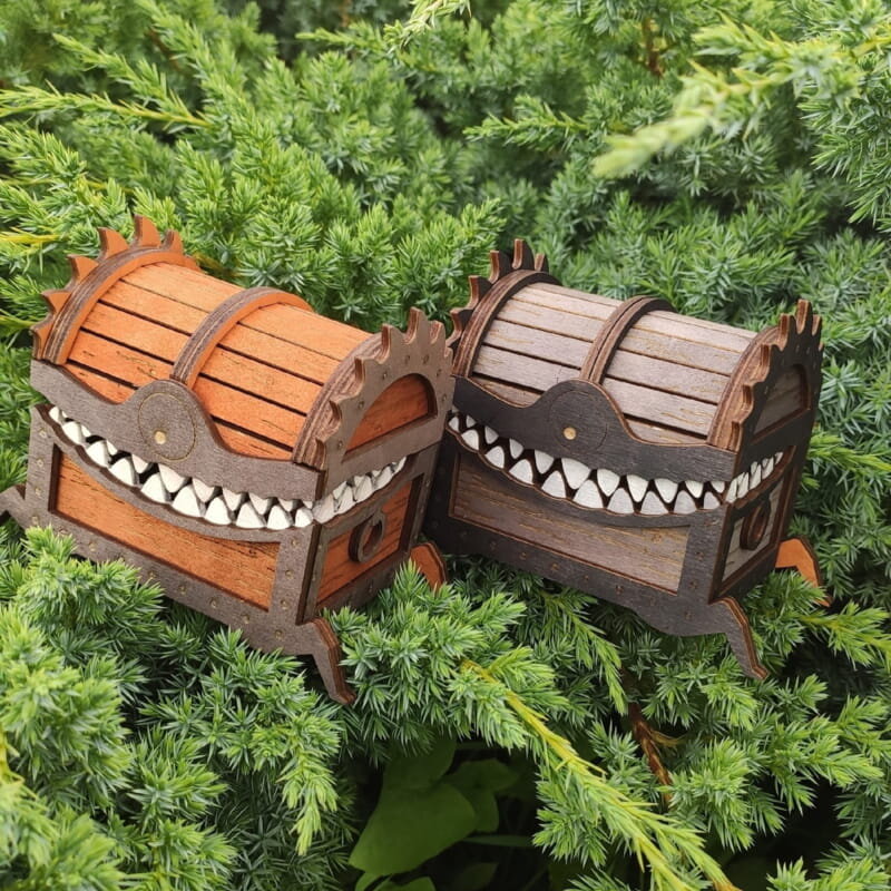 Intra απο ξύλο plywood 3mm-4mm πάχος - Monster Chest Box Δίασταση 30x30 cm Intraeaxys-m1d6jny7