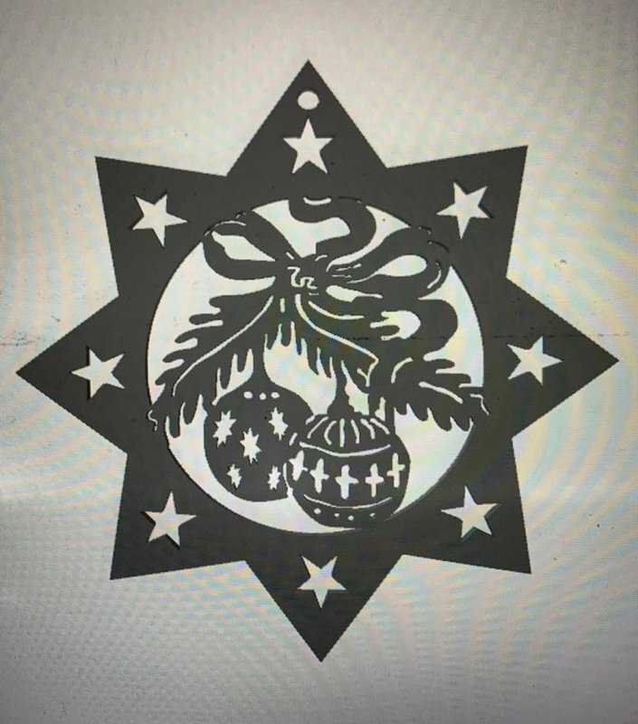 Σετ των 2 Intra απο ξύλο plywood 3mm-4mm πάχος - Χριστουγεννιάτικο στολίδι Δίασταση 10x10 cm Intraeaxys-eo4yqywo