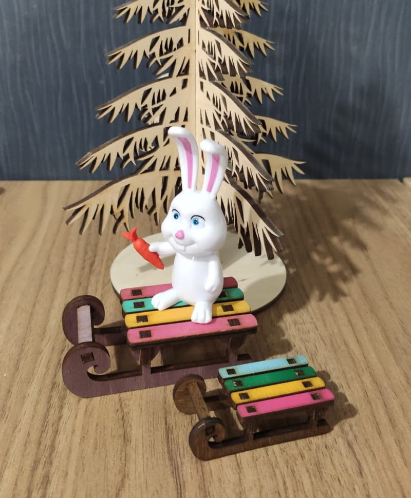 Intra απο ξύλο plywood 3mm-4mm πάχος - Χριστουγεννιάτικη διακόσμηση ελκήθρου Δίασταση 30x30 cm Intraeaxys-r7vm0zl7