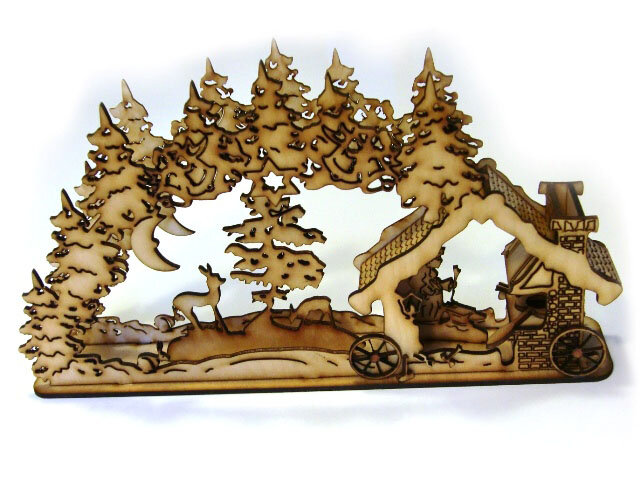 Σετ των 2 Intra απο ξύλο plywood 3mm-4mm πάχος - Χριστουγεννιάτικα στολίδια Φωτιστικό Schwibbogen Χριστουγεννιάτικο ντεκόρ Αρχείο PDF Δίασταση 10x10 cm Intraeaxys-91jdygp1