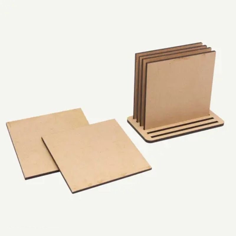 Intra απο ξύλο plywood 3mm-4mm πάχος - Τετράγωνο απλό σουβέρ τσαγιού Δίασταση 30x30 cm Intraeaxys-lopp39ko