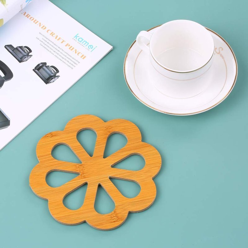 Intra απο ξύλο plywood 3mm-4mm πάχος - Στρογγυλά σουβέρ λουλουδιών δαμάσκηνου Δίασταση 30x30 cm Intraeaxys-6o3n8zr1