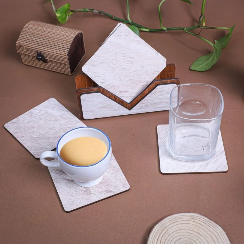 Intra απο ξύλο plywood 3mm-4mm πάχος - Σετ σουβέρ Ξύλινο με θήκη Δίασταση 30x30 cm Intraeaxys-91j8k2po