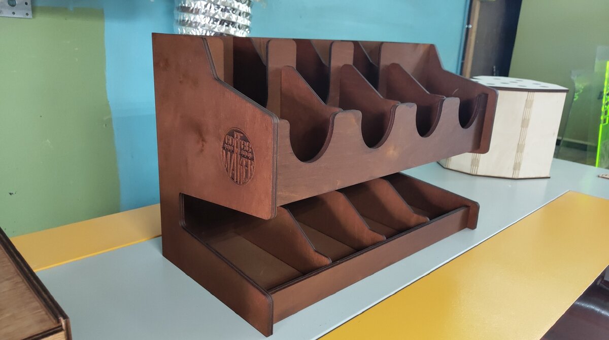 Intra απο ξύλο plywood 3mm-4mm πάχος - Φλιτζάνι καφέ Δίασταση 30x30 cm Intraeaxys-m1d65yx7