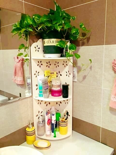 Intra απο ξύλο plywood 3mm-4mm πάχος - Γωνιακό ράφι μπάνιου Δίασταση 30x30 cm Intraeaxys-m1d6rpy7