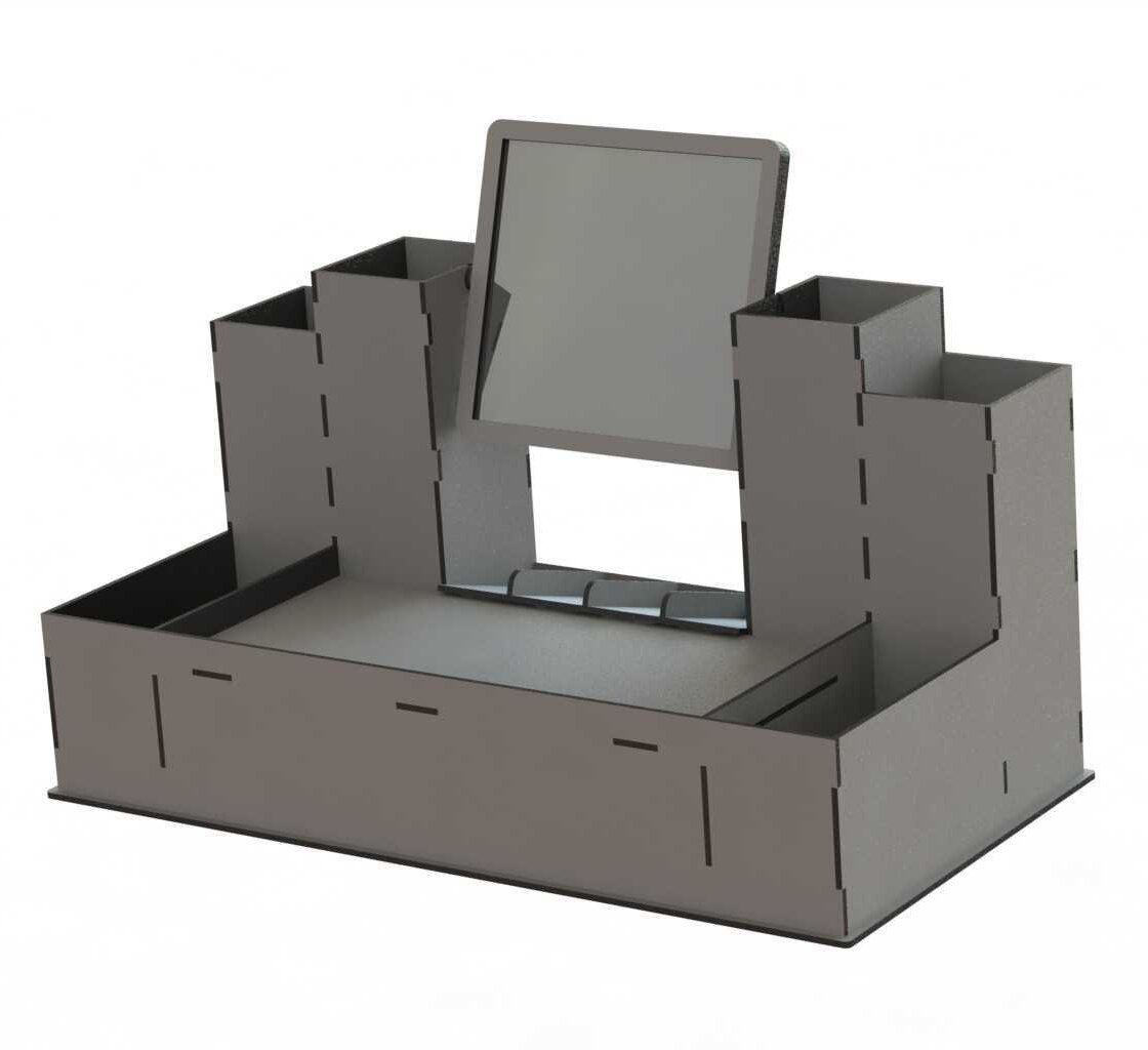 Intra απο ξύλο plywood 3mm-4mm πάχος - Make Up Beauty Organizer με Mirror Cosmetic Organizer Δίασταση 30x30 cm Intraeaxys-m1d6ee37