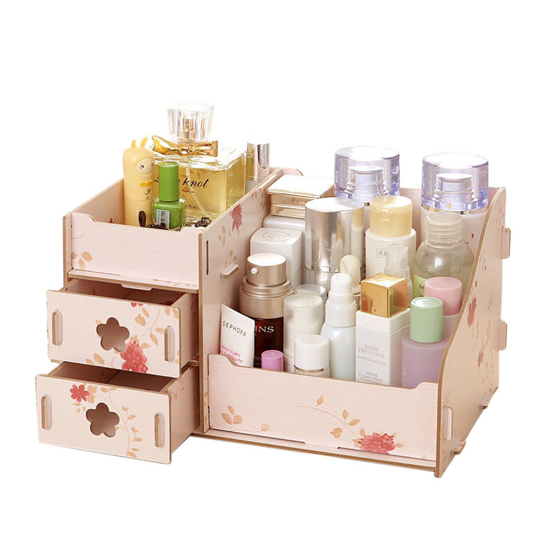 Intra απο ξύλο plywood 3mm-4mm πάχος - Makeup Organizer Box Συρτάρι Αποθήκευση καλλυντικών Δίασταση 30x30 cm Intraeaxys-078yjpno