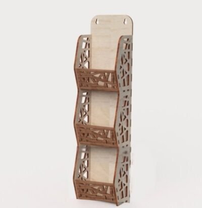 Intra απο ξύλο plywood 3mm-4mm πάχος - Διακοσμητικό ράφι τοίχου Δίασταση 30x30 cm Intraeaxys-eo2y0931