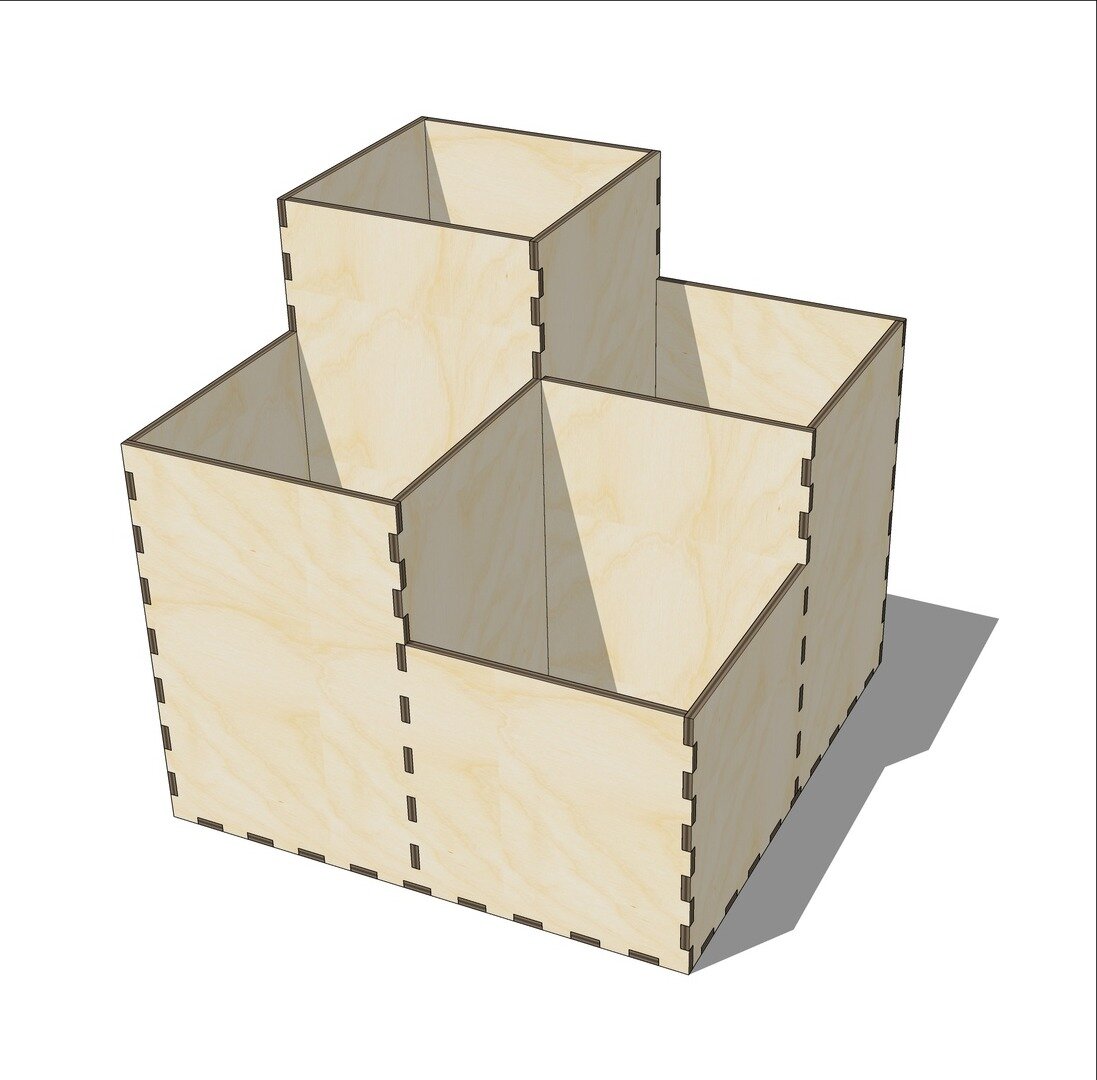 Intra απο ξύλο plywood 3mm-4mm πάχος - Creative Desk Organizer Δίασταση 30x30 cm Intraeaxys-ro6y98n7