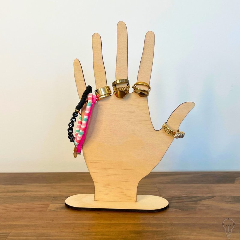 Intra απο ξύλο plywood 3mm-4mm πάχος - Ξύλινο σταντ για κοσμήματα χειρός Δίασταση 30x30 cm Intraeaxys-zo9ved47