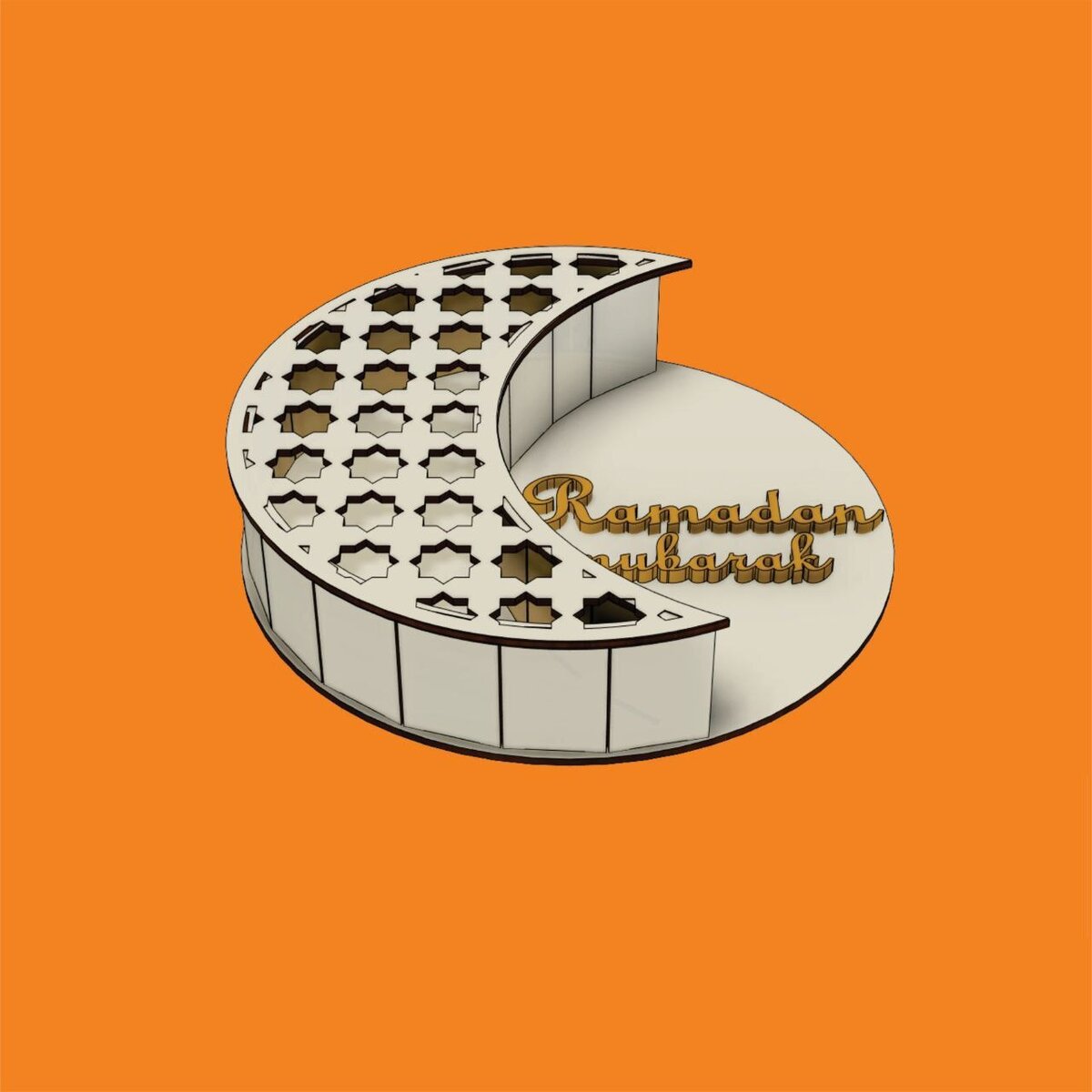 Intra απο ξύλο plywood 3mm-4mm πάχος - Κουτί δώρου Ramadan Kareem Wood Decor Δίασταση 30x30 cm Intraeaxys-lopqx257