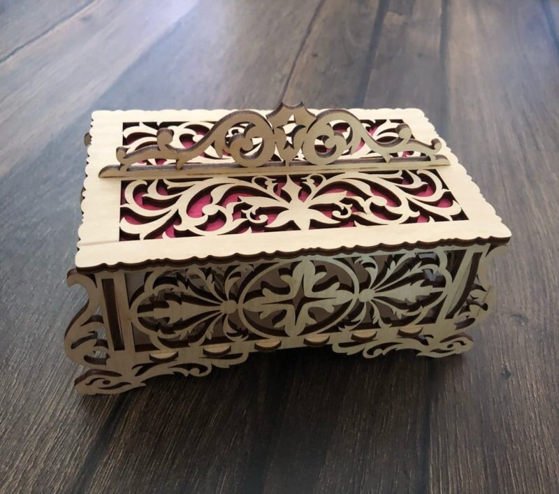 Intra απο ξύλο plywood 3mm-4mm πάχος - Κουτί κοσμημάτων χειροτεχνίας Δίασταση 30x30 cm Intraeaxys-joed3261