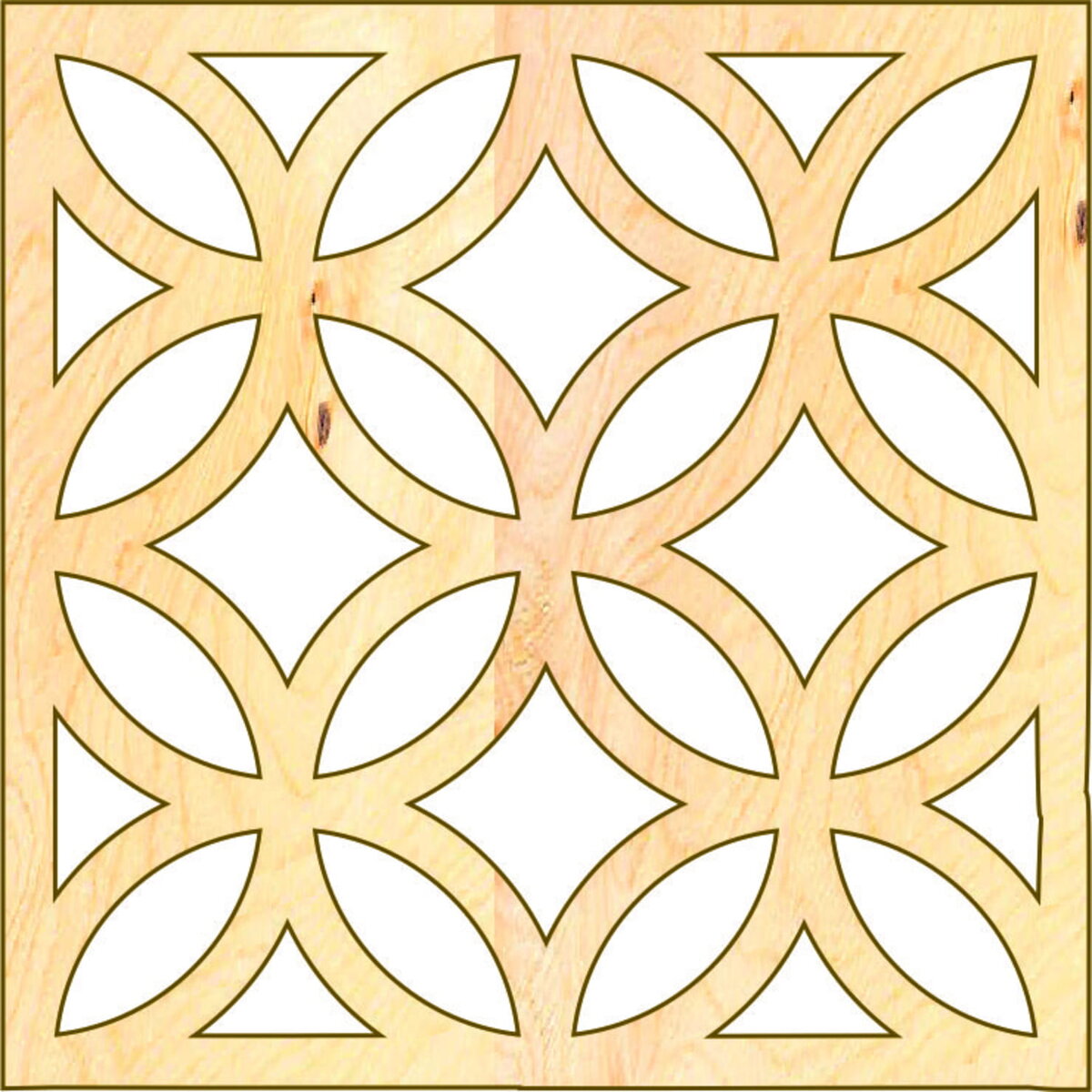 Intra απο ξύλο plywood 3mm-4mm πάχος - Μοτίβο σχεδίασης Jali Δίασταση 30x30 cm Intraeaxys-m1d60037