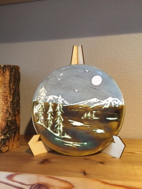 Intra απο ξύλο plywood 3mm-4mm πάχος - Πιάτο Καβαλέτο Ξύλινο Διακοσμητικό Πιάτο Σταντ Δίασταση 30x30 cm Intraeaxys-eoxlj2vo