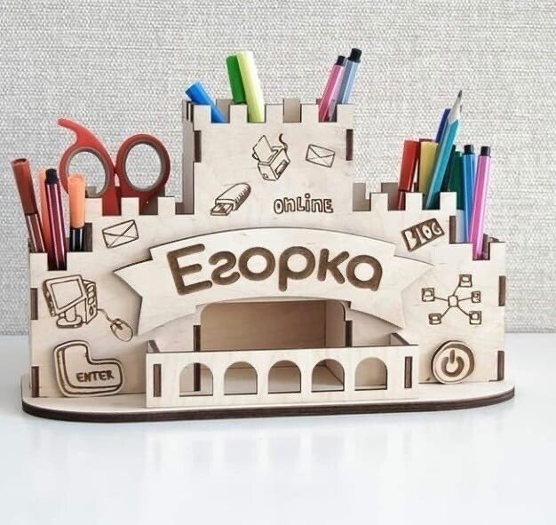 Intra απο ξύλο plywood 3mm-4mm πάχος - Οργανωτής γραφικής ύλης Δίασταση 30x30 cm Intraeaxys-91jkpv4o