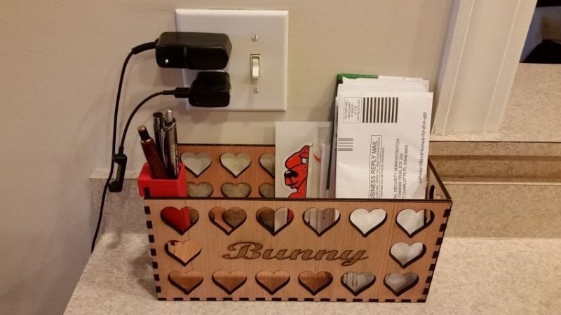 Intra απο ξύλο plywood 3mm-4mm πάχος - Heart Mailbox (4,5mm κόντρα πλακέ) Δίασταση 30x30 cm Intraeaxys-yonemjpo