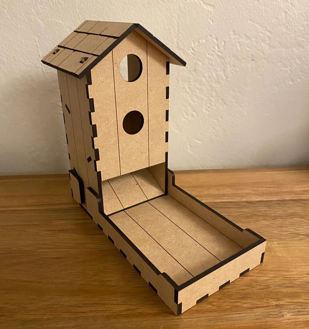 Intra απο ξύλο plywood 3mm-4mm πάχος - Wingspan Bird Feeder Dice Tower Δίασταση 30x30 cm Intraeaxys-lopqxl67