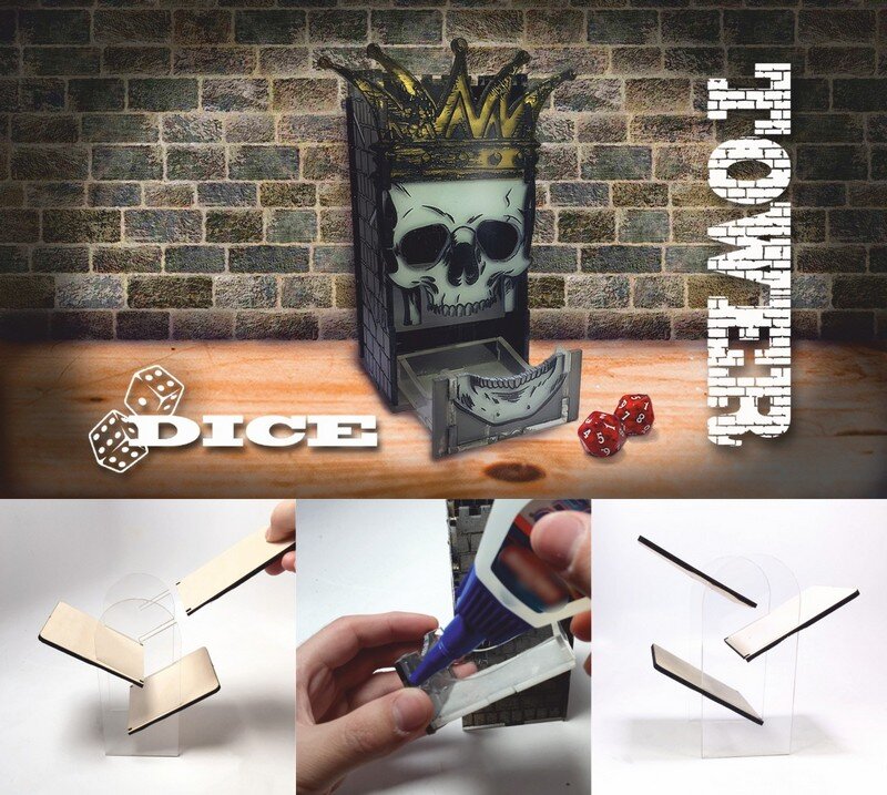 Intra απο ξύλο plywood 3mm-4mm πάχος - Πύργος Ζαριών Δίασταση 30x30 cm Intraeaxys-6o3ykgp7