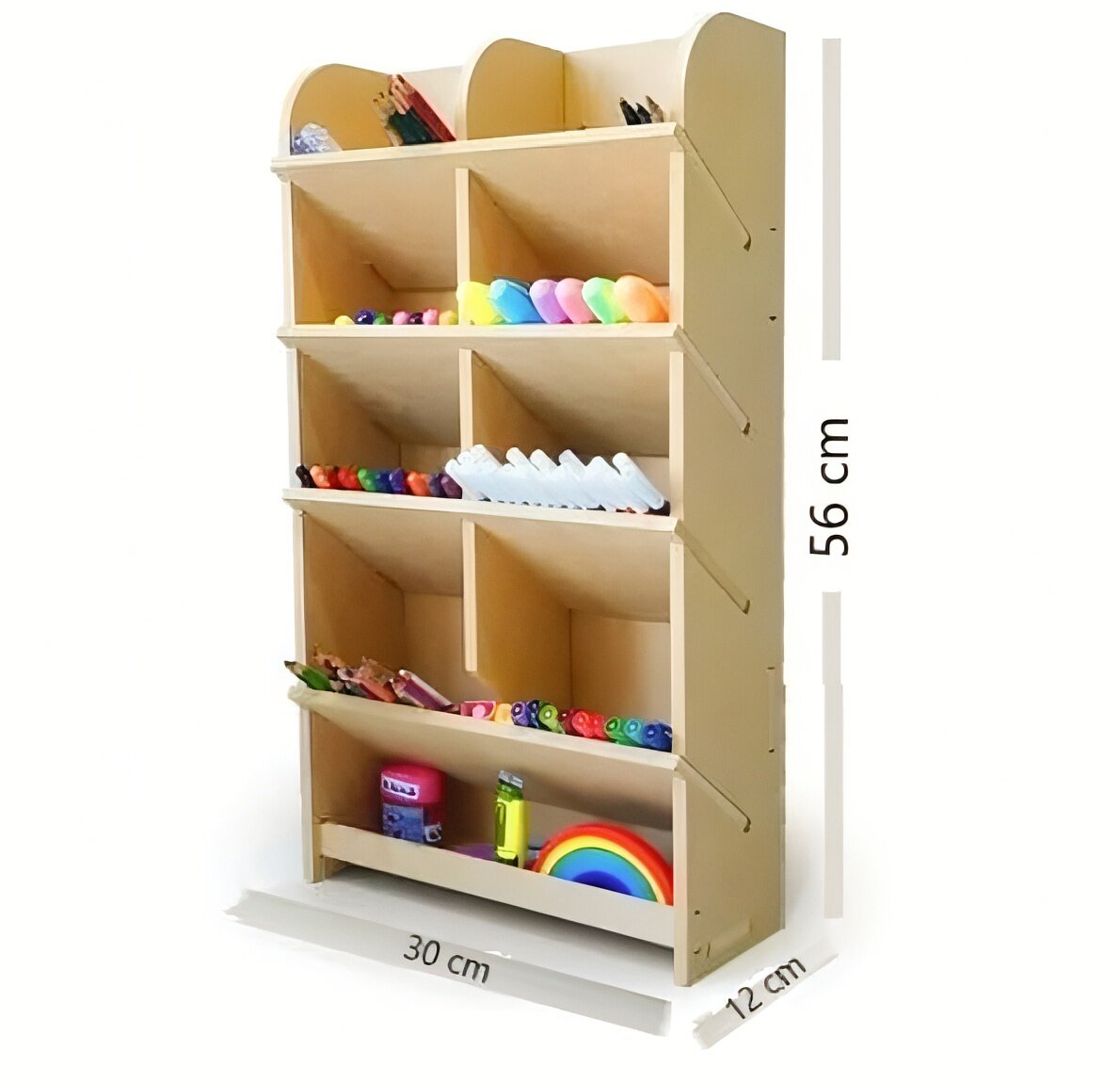 Intra απο ξύλο plywood 3mm-4mm πάχος - Μολυβοθήκη Στυλό Organizer Ράφι αποθήκευσης Δίασταση 30x30 cm Intraeaxys-075y4v3o