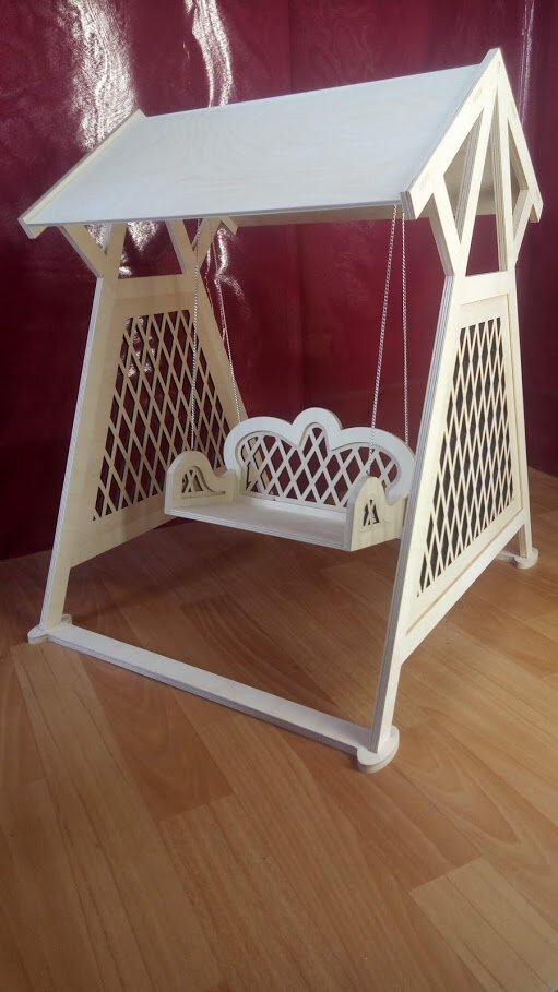 Intra απο ξύλο plywood 3mm-4mm πάχος - Διακοσμητική Κούνια Δίασταση 30x30 cm Intraeaxys-eo4qj097