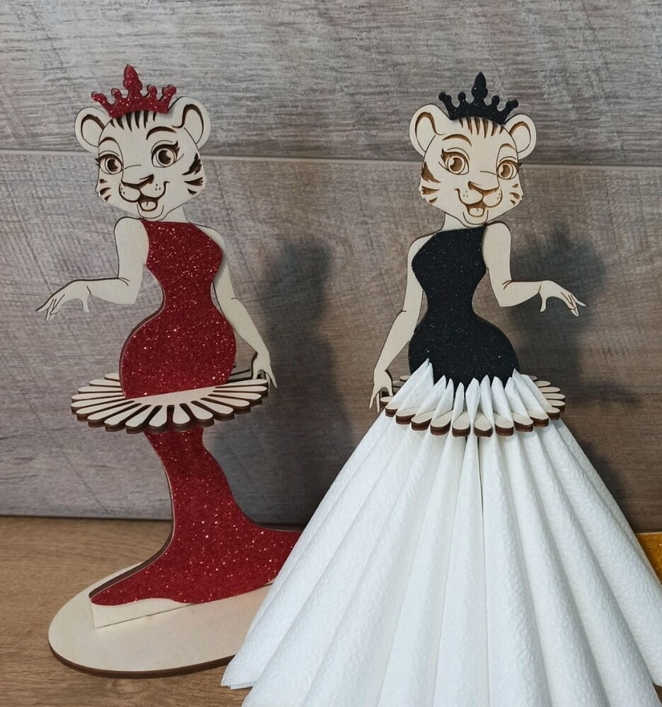 Intra απο ξύλο plywood 3mm-4mm πάχος - Θήκη χαρτοπετσέτας Tigre Decor Tiger Δίασταση 30x30 cm Intraeaxys-pok3gx87