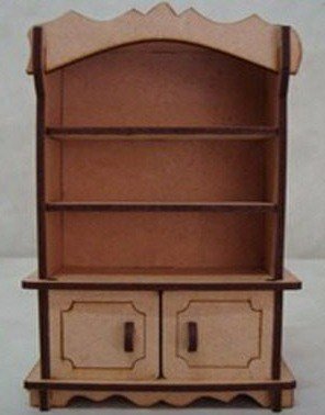 Intra απο ξύλο plywood 3mm-4mm πάχος - Ντουλάπα για κουκλόσπιτο με ράφια και συρτάρια Δίασταση 30x30 cm Intraeaxys-91j8dz5o