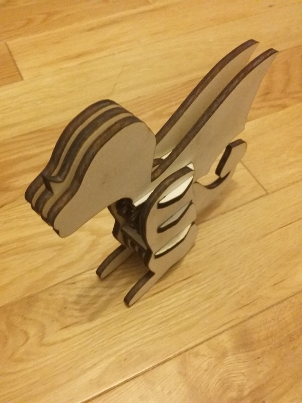 Intra απο ξύλο plywood 3mm-4mm πάχος - Χαριτωμένος Δράκος Δίασταση 30x30 cm Intraeaxys-joererd7