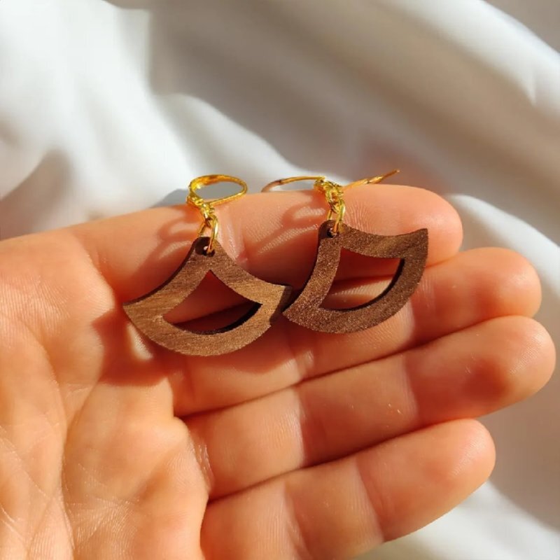 Σετ των 3 Intra απο ξύλο plywood 3mm-4mm πάχος - Ξύλινα Σκουλαρίκια Statement Δίασταση 3x3 cm Intraeaxys-yonpzkp1