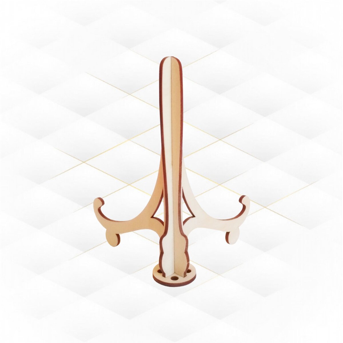 Intra απο ξύλο plywood 3mm-4mm πάχος - Διακοσμητικό πιατοθήκη Δίασταση 30x30 cm Intraeaxys-ro6ygwn7